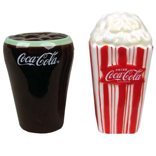 Coca-Cola and Popcorn Salt and Pepper Shaker Set